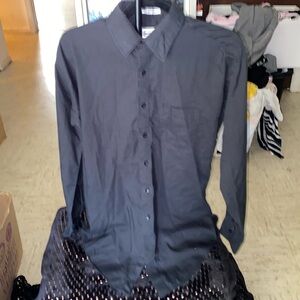 Women’s Chaplin black tuxedo shirt